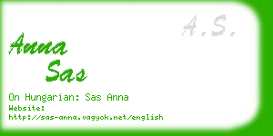 anna sas business card